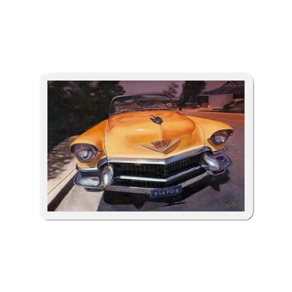 Cadillac Convertible (Magazine Illustration) Refrigerator Magnet 3 Inch - The Sticker Space