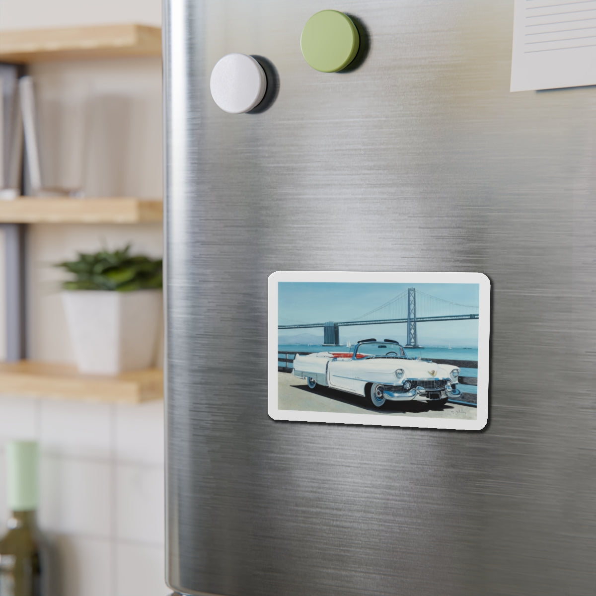 Cadillac (Magazine Illustration) Refrigerator Magnet-The Sticker Space