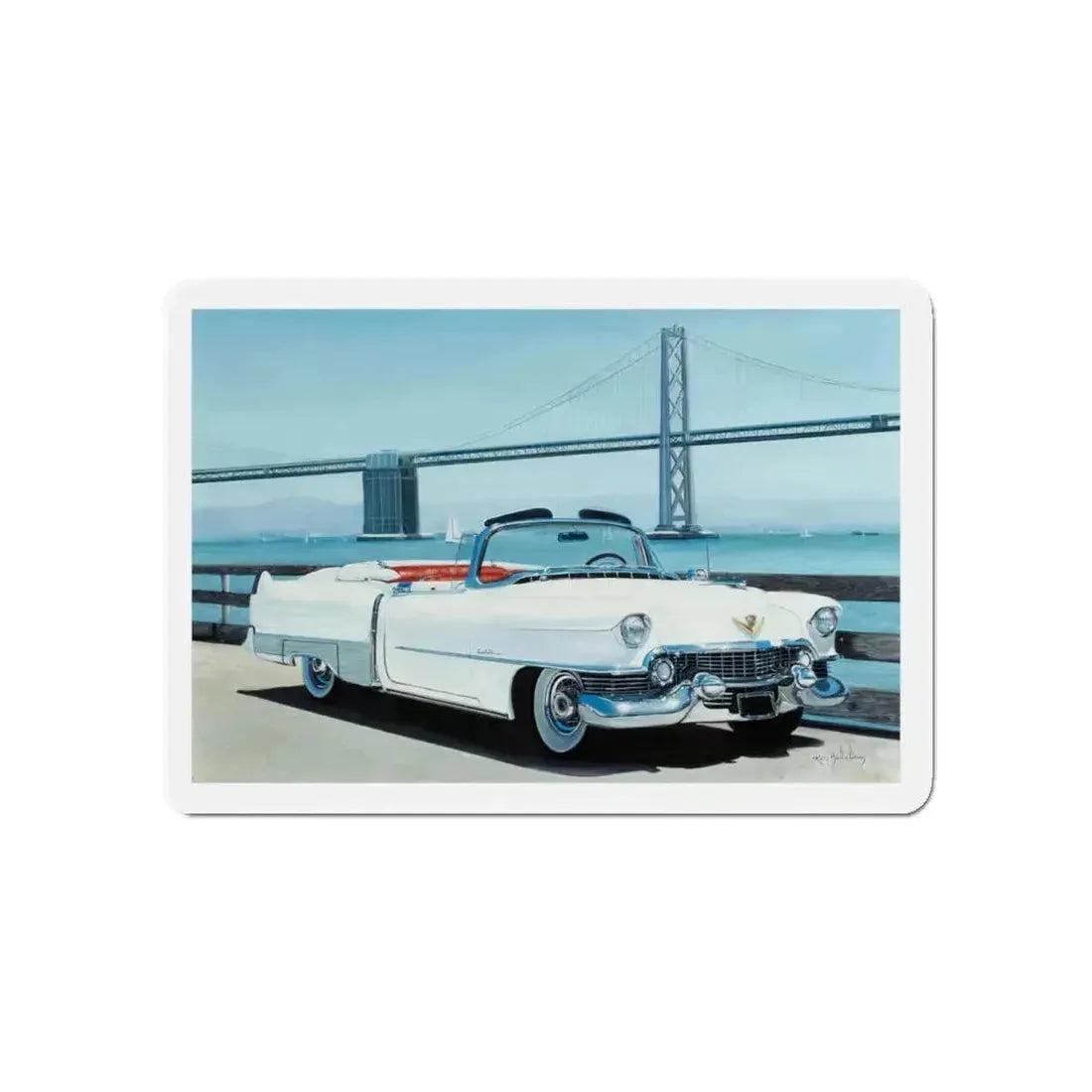 Cadillac (Magazine Illustration) Refrigerator Magnet 5 Inch - The Sticker Space