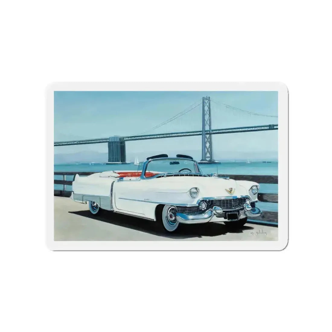 Cadillac (Magazine Illustration) Refrigerator Magnet - The Sticker Space