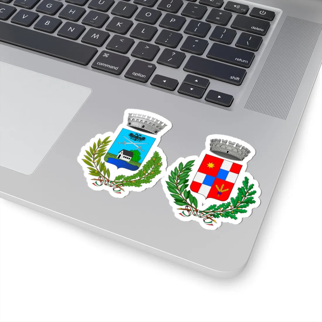 Cadrezzate con Osmate-Stemma (Italy) (Coat of Arms) STICKER Vinyl Kiss-Cut Decal - The Sticker Space