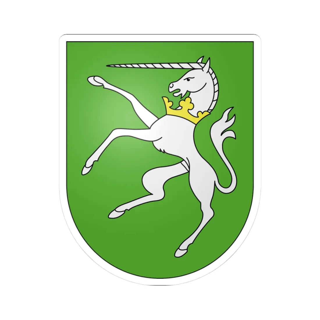 Cadro-coat of arms (Switzerland) (Coat of Arms) STICKER Vinyl Kiss-Cut Decal 3 Inch White - The Sticker Space