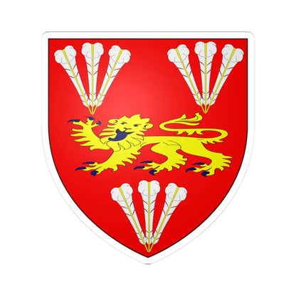Caernarfon town council shield (United Kingdom) (Coat of Arms) STICKER Vinyl Kiss-Cut Decal 3 Inch White - The Sticker Space