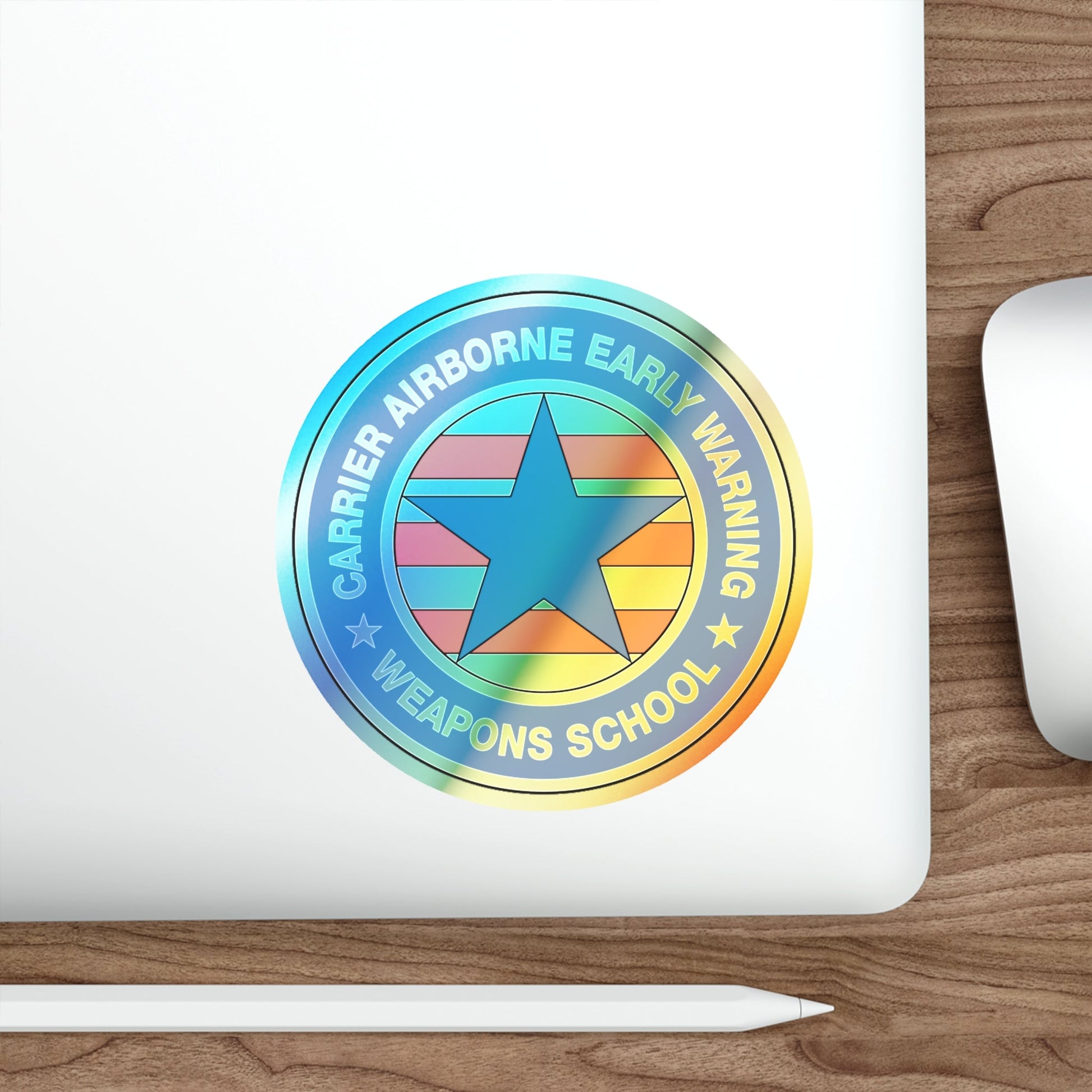 CAEWWS Carrier Airborne Early Warning Weapons School (U.S. Navy) Holographic STICKER Die-Cut Vinyl Decal-The Sticker Space