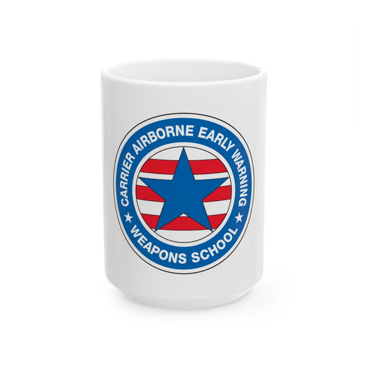 CAEWWS Carrier Airborne Early Warning Weapons School (U.S. Navy) White Coffee Mug-15oz-The Sticker Space