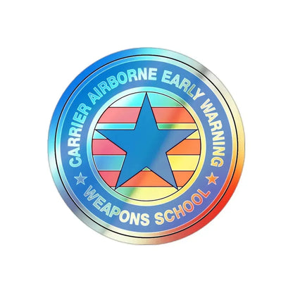 CAEWWS Carrier Airborne Early Warning Weapons School (U.S. Navy) Holographic STICKER Die-Cut Vinyl Decal 2 Inch Holographic - The Sticker Space