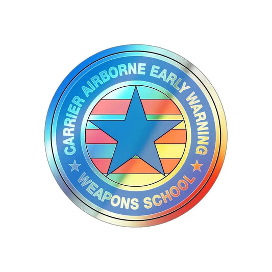 CAEWWS Carrier Airborne Early Warning Weapons School (U.S. Navy) Holographic STICKER Die-Cut Vinyl Decal 6 Inch Holographic - The Sticker Space
