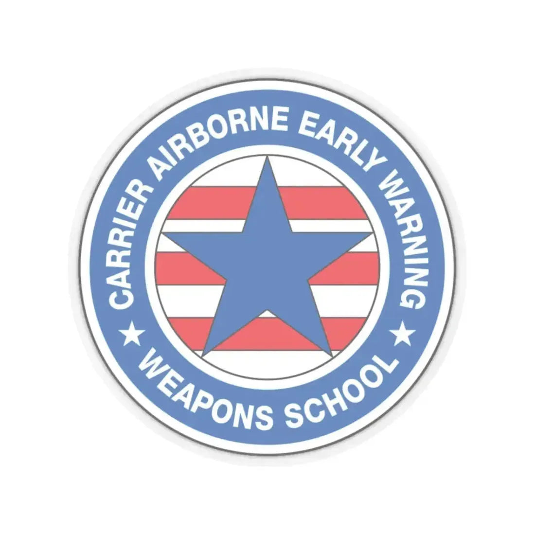 CAEWWS Carrier Airborne Early Warning Weapons School (U.S. Navy) STICKER Vinyl Kiss-Cut Decal 3 Inch Transparent - The Sticker Space