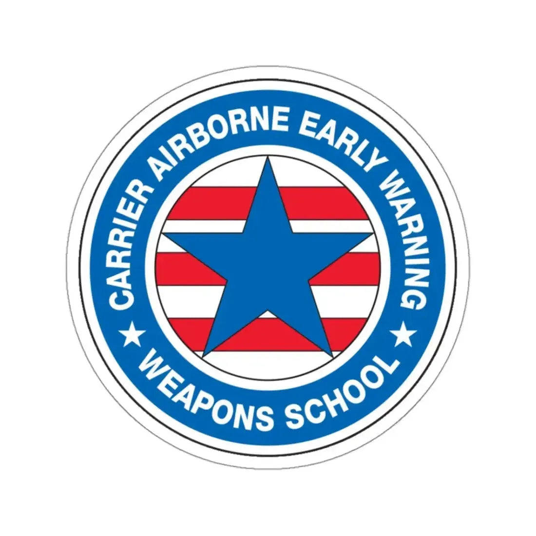 CAEWWS Carrier Airborne Early Warning Weapons School (U.S. Navy) STICKER Vinyl Kiss-Cut Decal 3 Inch White - The Sticker Space