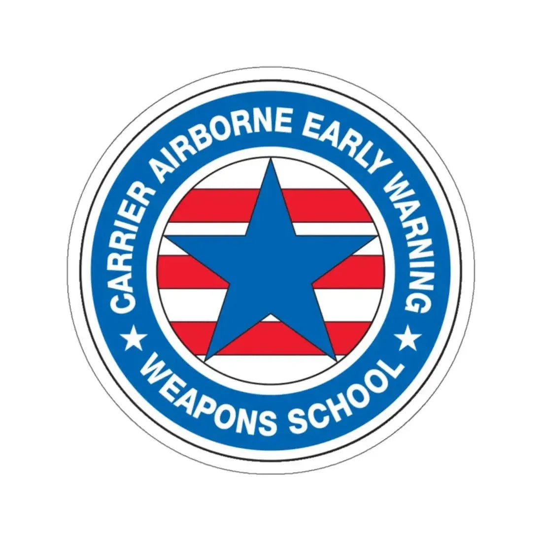CAEWWS Carrier Airborne Early Warning Weapons School (U.S. Navy) STICKER Vinyl Kiss-Cut Decal 4 Inch White - The Sticker Space