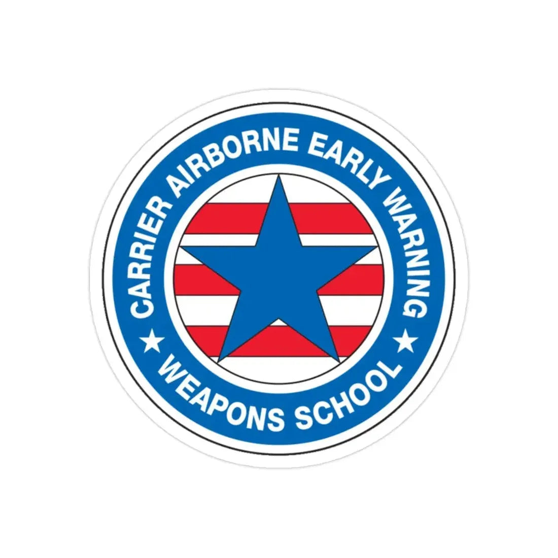 CAEWWS Carrier Airborne Early Warning Weapons School (U.S. Navy) Transparent STICKER Die-Cut Vinyl Decal 2 Inch Transparent - The Sticker Space