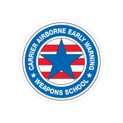 CAEWWS Carrier Airborne Early Warning Weapons School (U.S. Navy) Transparent STICKER Die-Cut Vinyl Decal 2 Inch Transparent - The Sticker Space