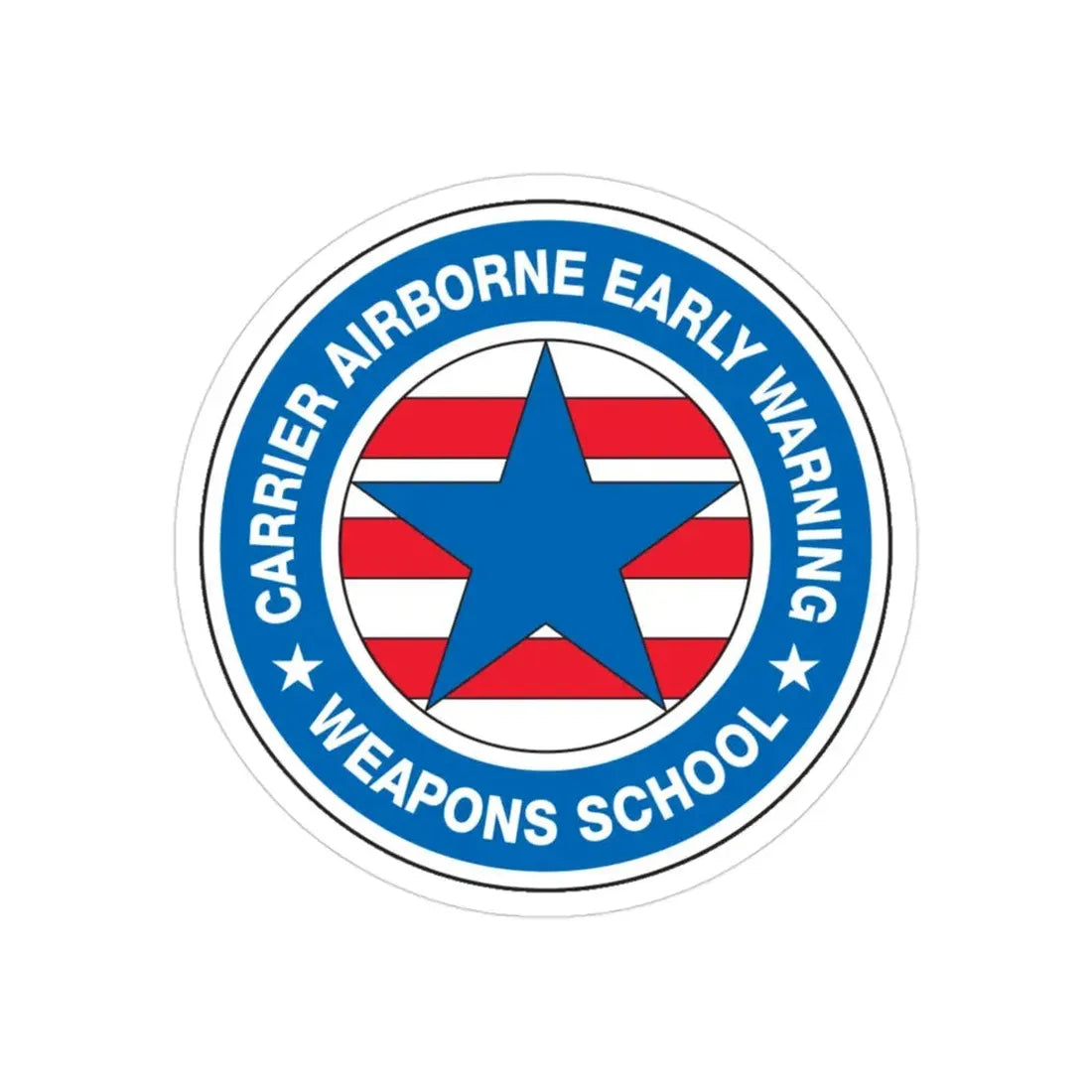 CAEWWS Carrier Airborne Early Warning Weapons School (U.S. Navy) Transparent STICKER Die-Cut Vinyl Decal 3 Inch Transparent - The Sticker Space
