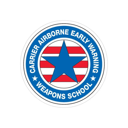 CAEWWS Carrier Airborne Early Warning Weapons School (U.S. Navy) Transparent STICKER Die-Cut Vinyl Decal 3 Inch Transparent - The Sticker Space