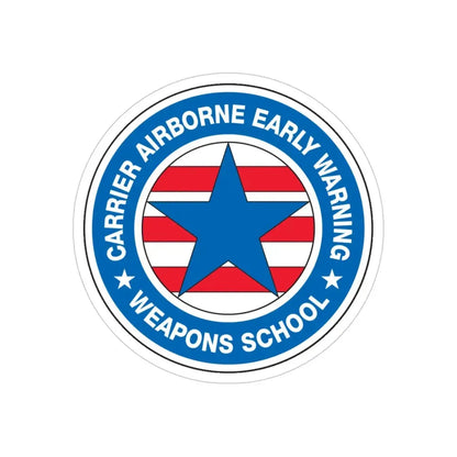 CAEWWS Carrier Airborne Early Warning Weapons School (U.S. Navy) Transparent STICKER Die-Cut Vinyl Decal 4 Inch Transparent - The Sticker Space