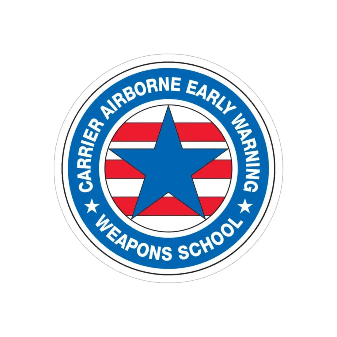 CAEWWS Carrier Airborne Early Warning Weapons School (U.S. Navy) Transparent STICKER Die-Cut Vinyl Decal 5 Inch Transparent - The Sticker Space