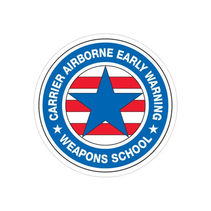 CAEWWS Carrier Airborne Early Warning Weapons School (U.S. Navy) Transparent STICKER Die-Cut Vinyl Decal 5 Inch Transparent - The Sticker Space