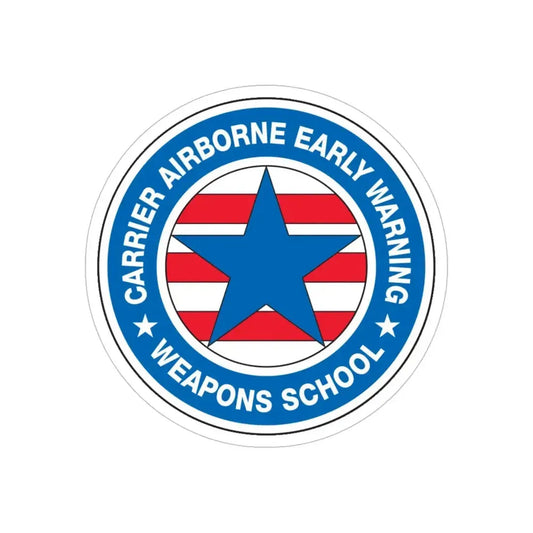 CAEWWS Carrier Airborne Early Warning Weapons School (U.S. Navy) Transparent STICKER Die-Cut Vinyl Decal 6 Inch Transparent - The Sticker Space