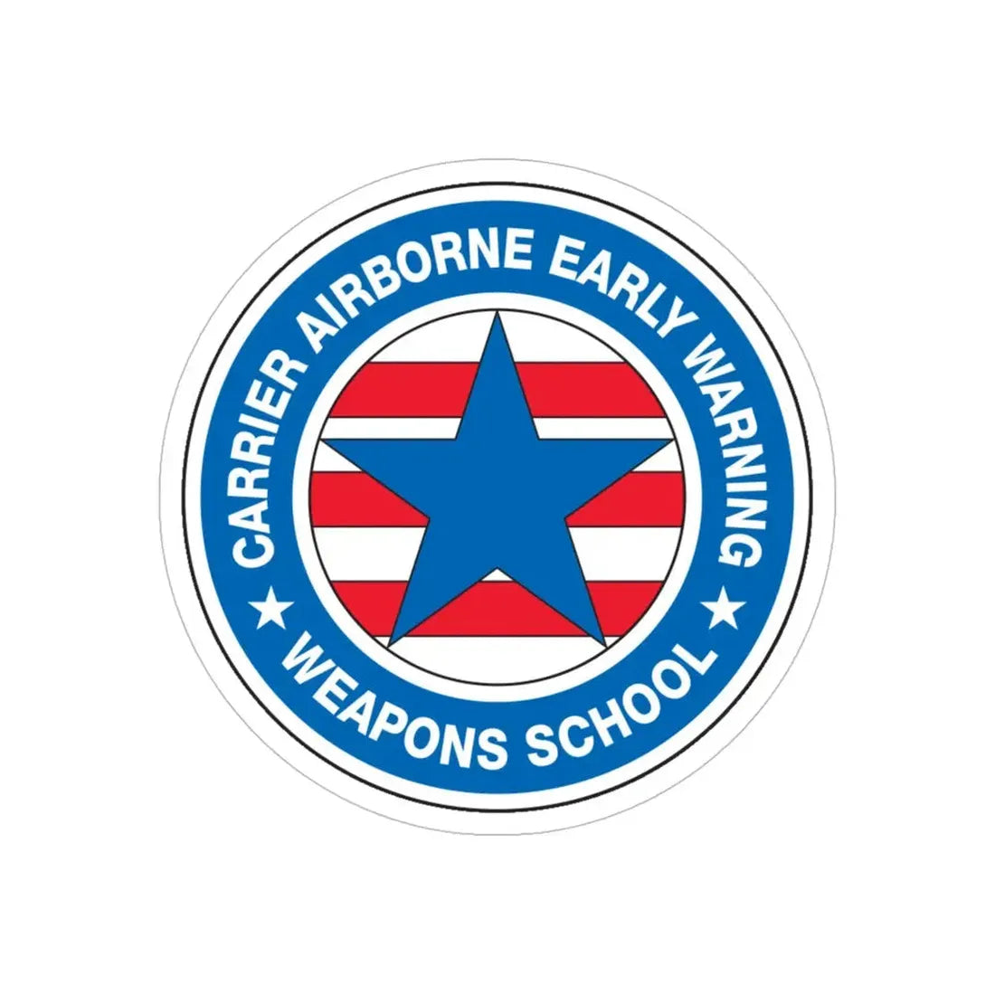 CAEWWS Carrier Airborne Early Warning Weapons School (U.S. Navy) Transparent STICKER Die-Cut Vinyl Decal 6 Inch Transparent - The Sticker Space