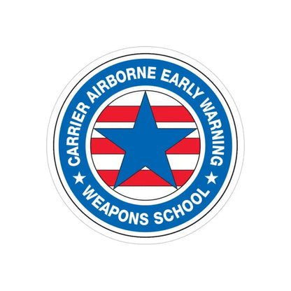 CAEWWS Carrier Airborne Early Warning Weapons School (U.S. Navy) Transparent STICKER Die-Cut Vinyl Decal 6 Inch Transparent - The Sticker Space
