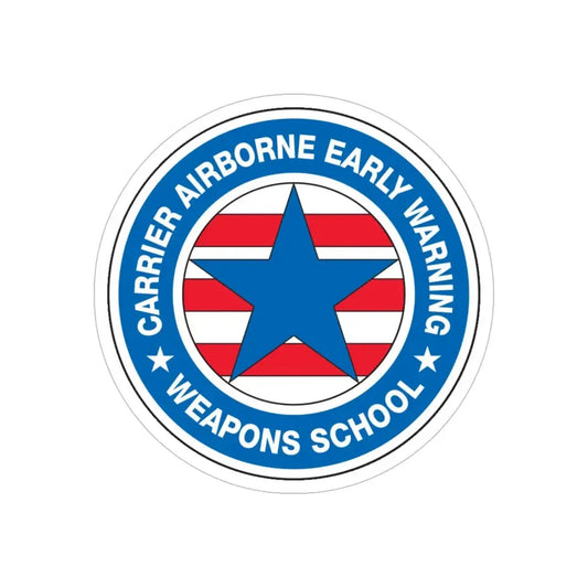 CAEWWS Carrier Airborne Early Warning Weapons School (U.S. Navy) Transparent STICKER Die-Cut Vinyl Decal 6 Inch Transparent - The Sticker Space