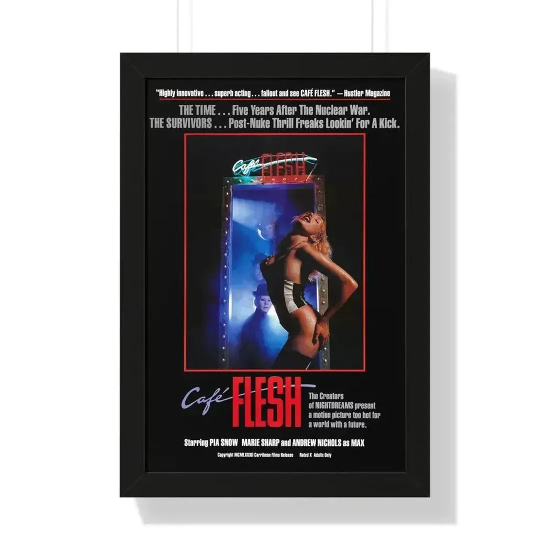 CAFE FLESH 1982 - Framed Movie Poster 16″ x 24″ Black - The Sticker Space