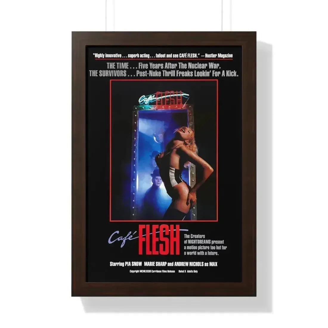 CAFE FLESH 1982 - Framed Movie Poster 16″ x 24″ Walnut - The Sticker Space