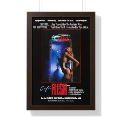 CAFE FLESH 1982 - Framed Movie Poster 16″ x 24″ Walnut - The Sticker Space