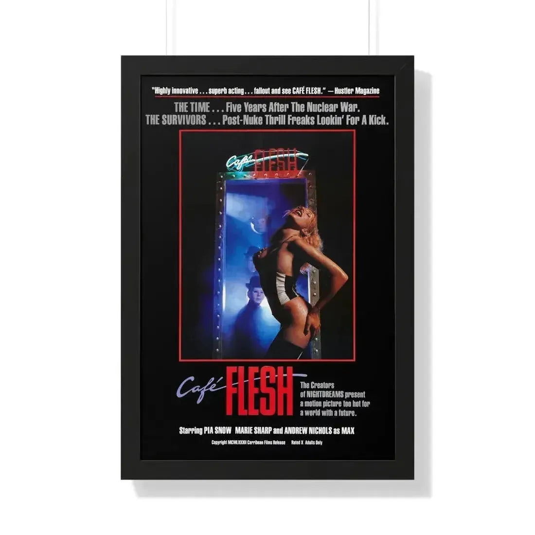 CAFE FLESH 1982 - Framed Movie Poster 20" x 30" Black - The Sticker Space