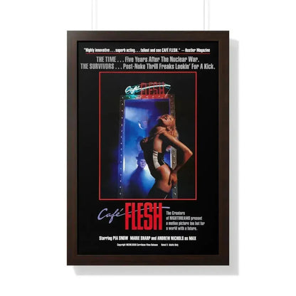 CAFE FLESH 1982 - Framed Movie Poster 20" x 30" Walnut - The Sticker Space