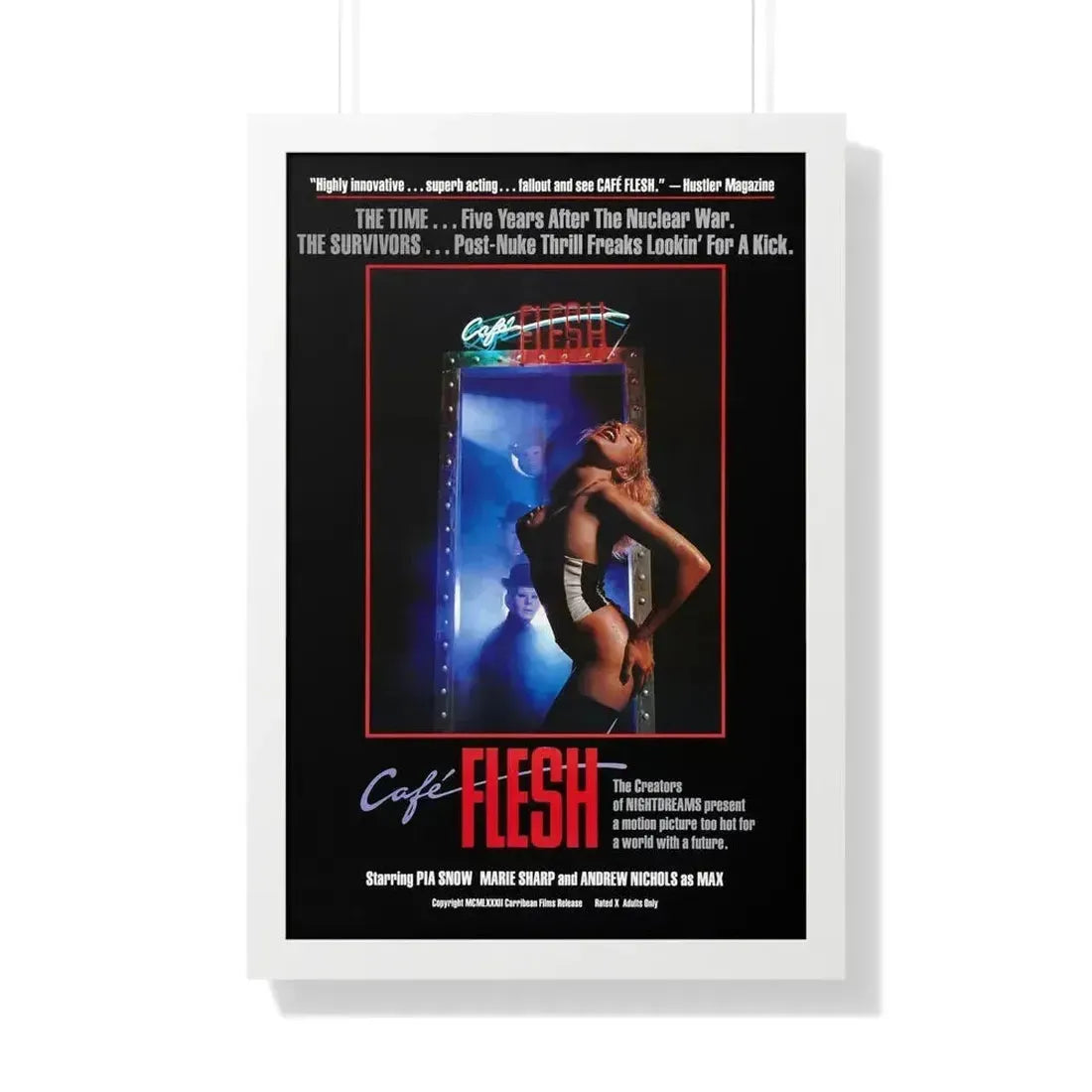 CAFE FLESH 1982 - Framed Movie Poster 20" x 30" White - The Sticker Space