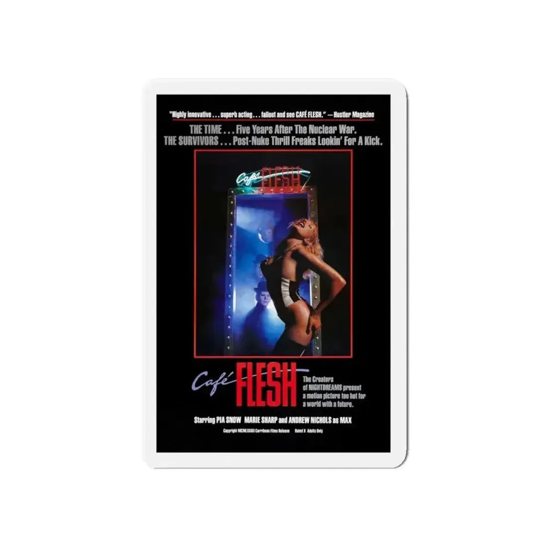 CAFE FLESH 1982 Movie Poster - Refrigerator Magnet - The Sticker Space