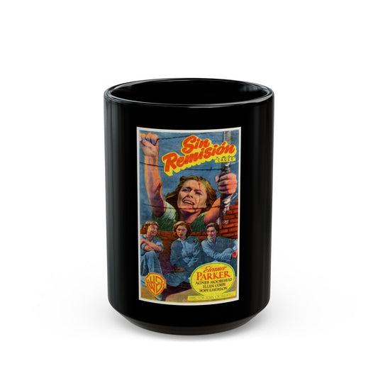 CAGED 1950 Movie Poster - Black Coffee Mug-15oz-The Sticker Space