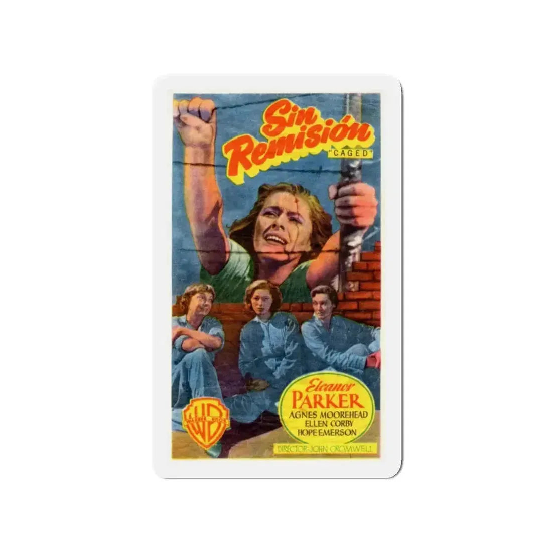 CAGED 1950 Movie Poster - Refrigerator Magnet 3 Inch - The Sticker Space