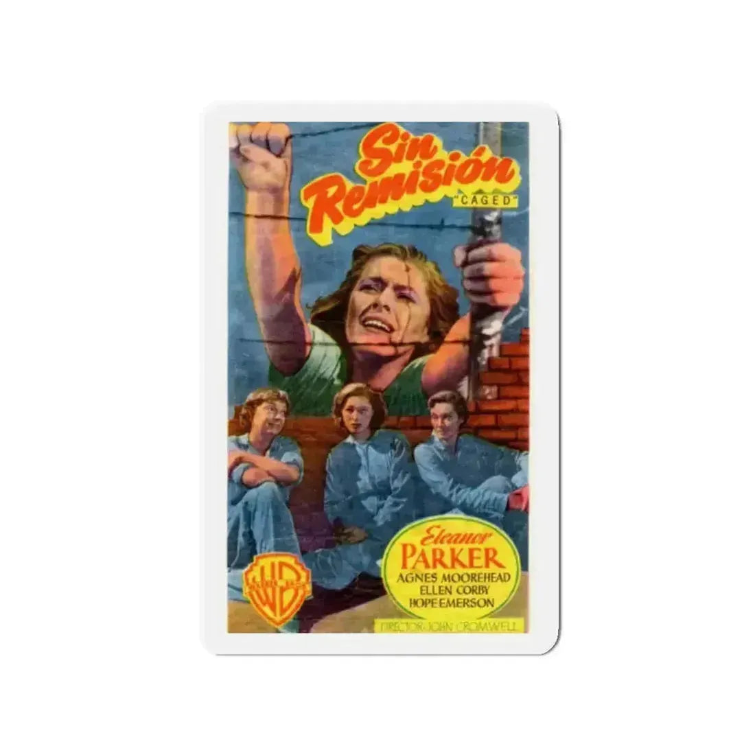 CAGED 1950 Movie Poster - Refrigerator Magnet - The Sticker Space