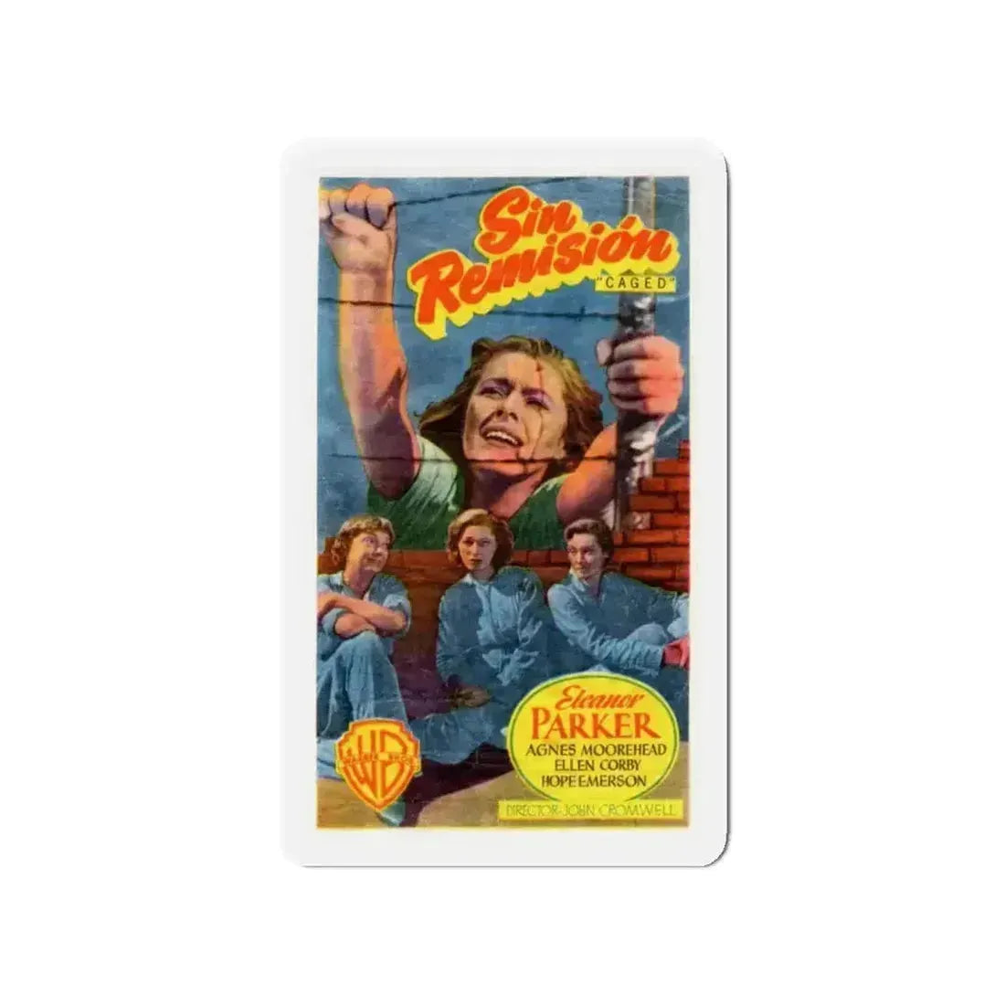 CAGED 1950 Movie Poster - Refrigerator Magnet - The Sticker Space