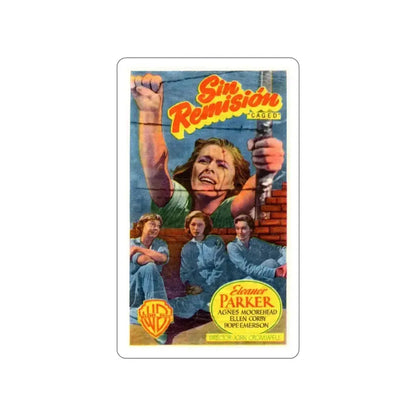 CAGED 1950 Movie Poster STICKER Vinyl Die-Cut Decal 5 Inch - The Sticker Space