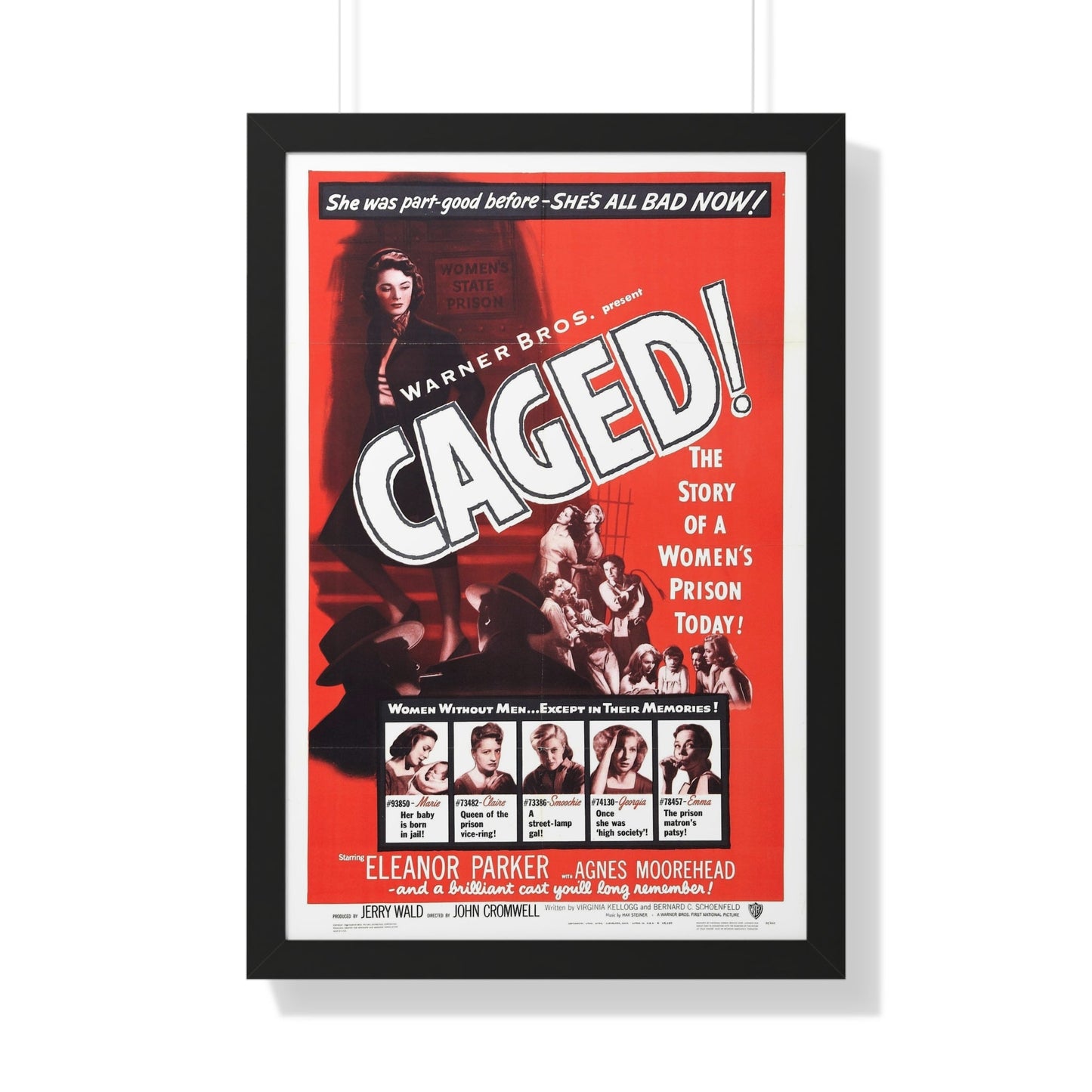 CAGED! (2) 1950 - Framed Movie Poster-20" x 30"-The Sticker Space