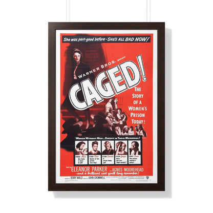 CAGED! (2) 1950 - Framed Movie Poster-20" x 30"-The Sticker Space