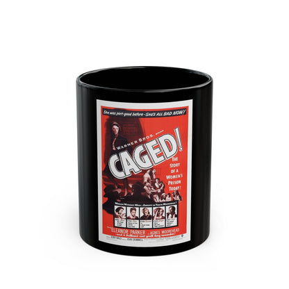 CAGED! (2) 1950 Movie Poster - Black Coffee Mug-11oz-The Sticker Space