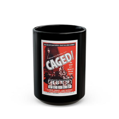 CAGED! (2) 1950 Movie Poster - Black Coffee Mug-15oz-The Sticker Space