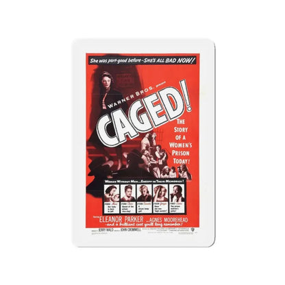 CAGED! (2) 1950 Movie Poster - Refrigerator Magnet 3 Inch - The Sticker Space