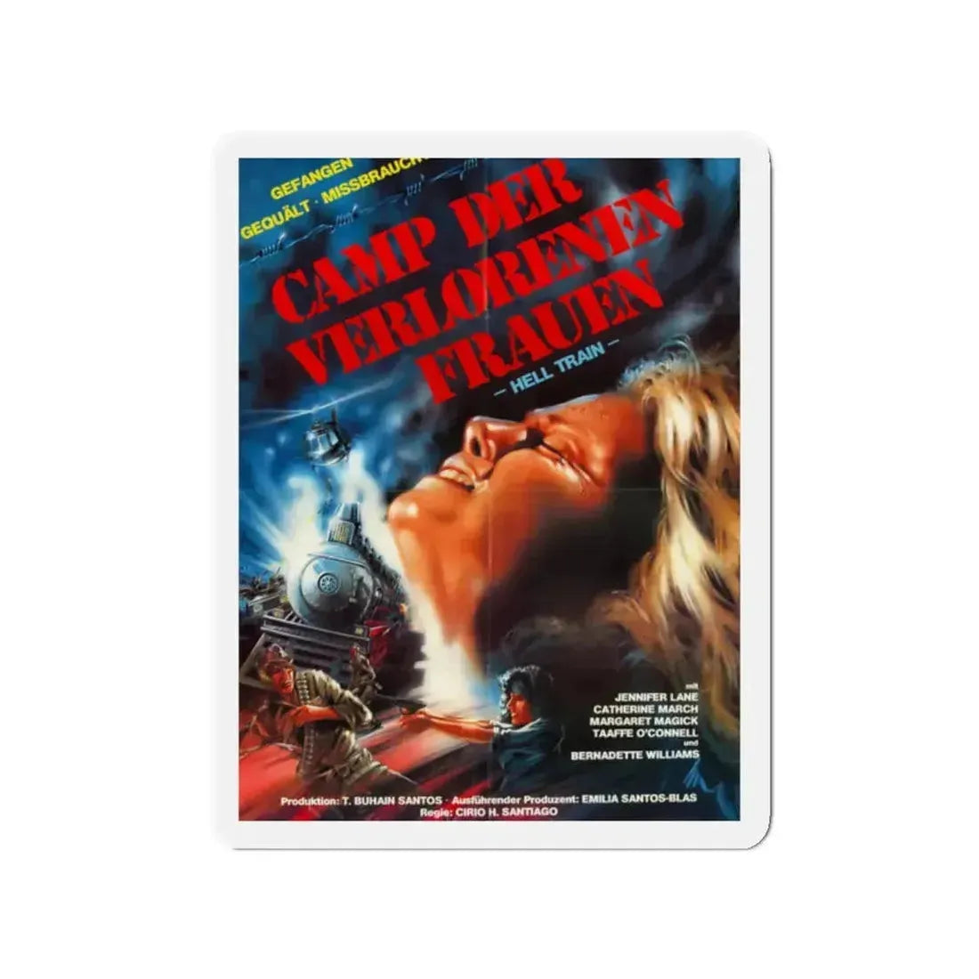 CAGED FURY (GERMAN) 1983 Movie Poster - Refrigerator Magnet - The Sticker Space