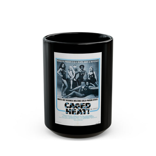 CAGED HEAT! 1974 Movie Poster - Black Coffee Mug-15oz-The Sticker Space