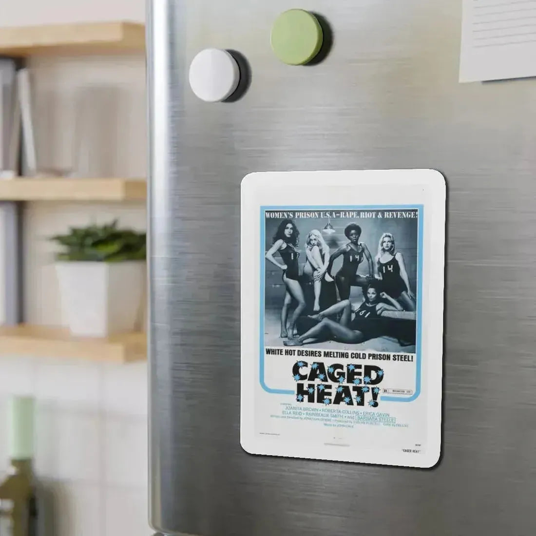 CAGED HEAT! 1974 Movie Poster - Refrigerator Magnet - The Sticker Space