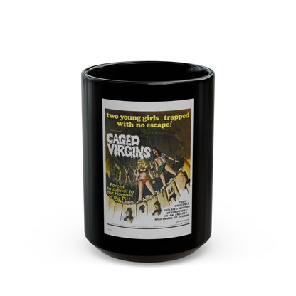 CAGED VIRGINS 1972 Movie Poster - Black Coffee Mug-15oz-The Sticker Space