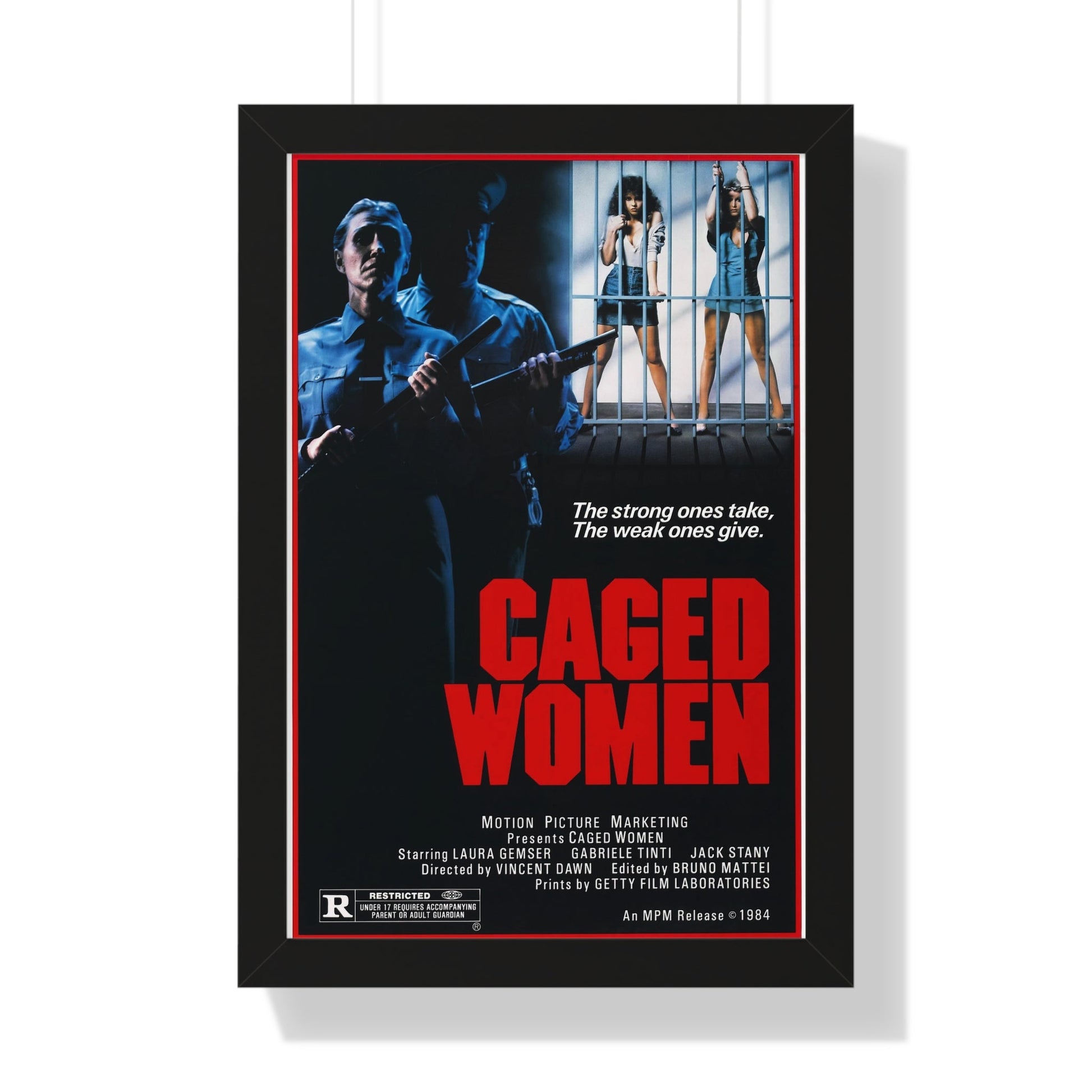 CAGED WOMEN 1970 - Framed Movie Poster-16″ x 24″-The Sticker Space