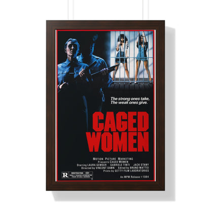 CAGED WOMEN 1970 - Framed Movie Poster-16″ x 24″-The Sticker Space