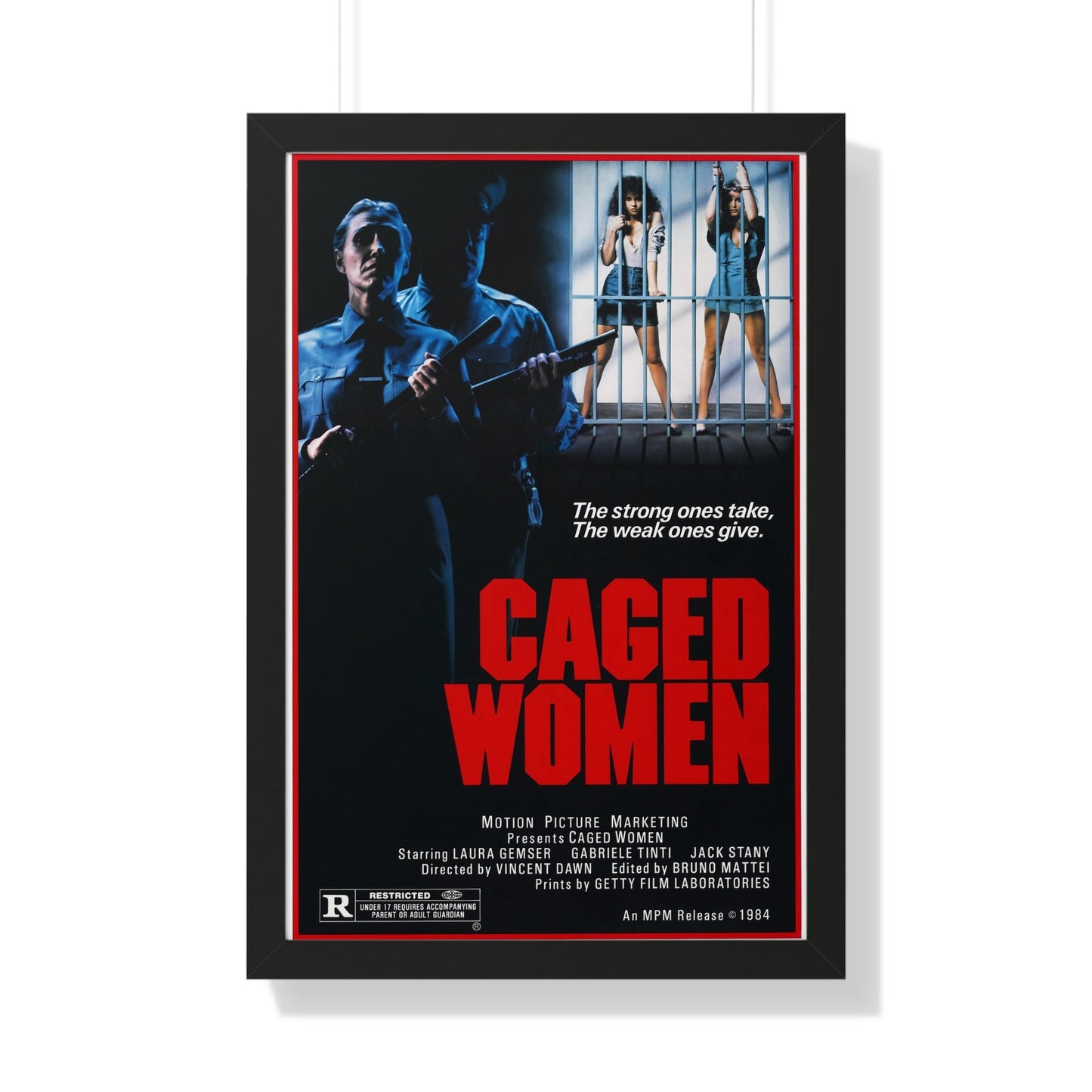 CAGED WOMEN 1970 - Framed Movie Poster-20" x 30"-The Sticker Space