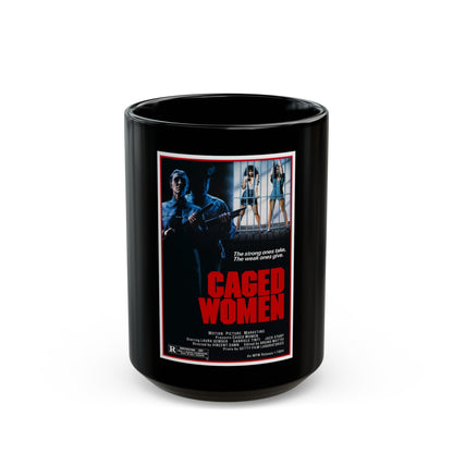 CAGED WOMEN 1970 Movie Poster - Black Coffee Mug-15oz-The Sticker Space